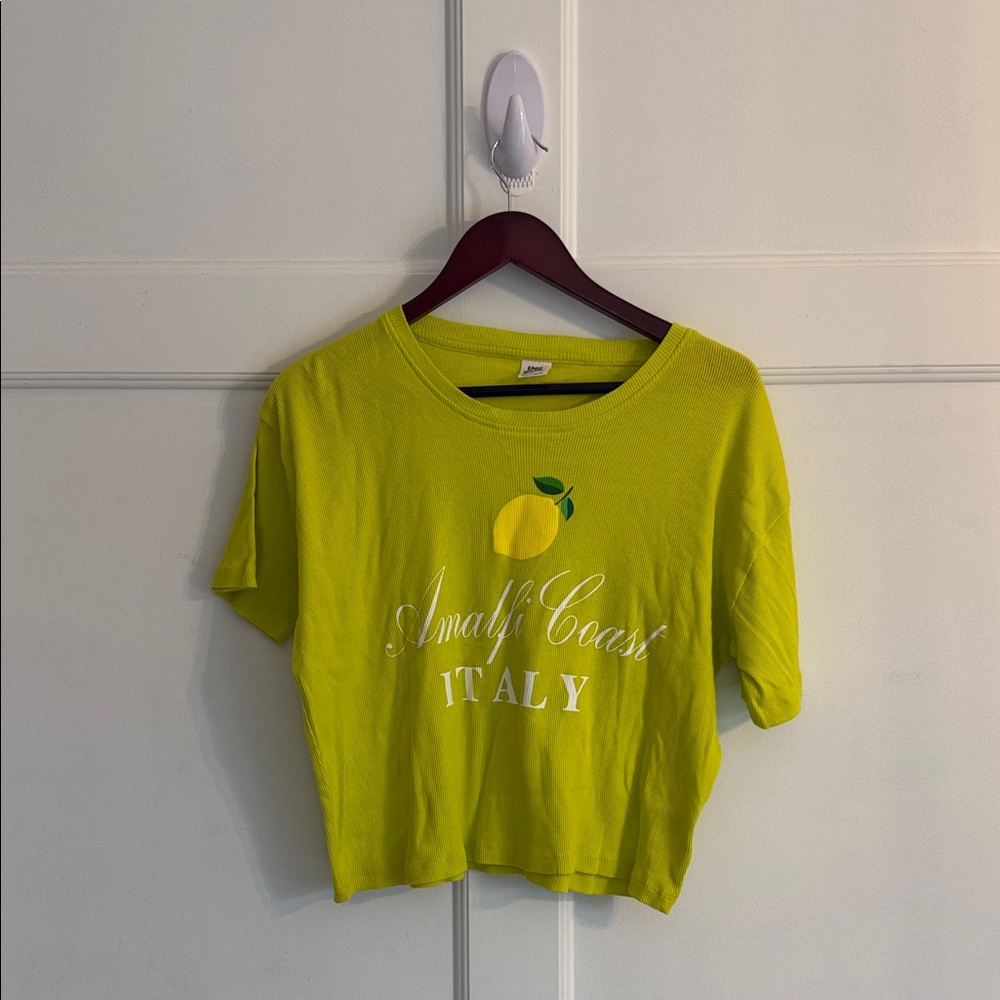 Amalfi Coast Italy Lime Green Women's Short Sleeve Tee